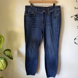 Judy Blue | Dark Wash Raw Hem Skinny Jeans